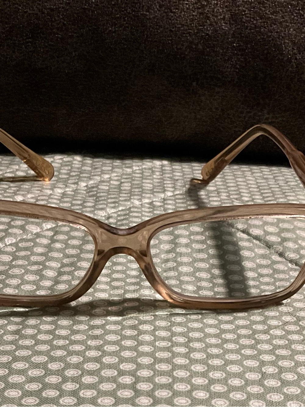 Coach Light Brown Translucent Rectangular Glasses - Picture 8 of 8
